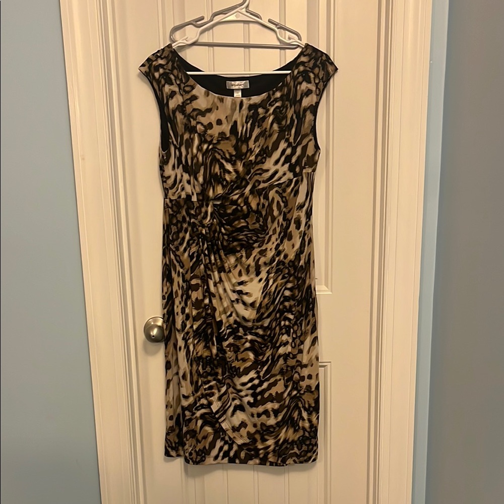 Dress Barn Black and brown Sheath Midi Dress
